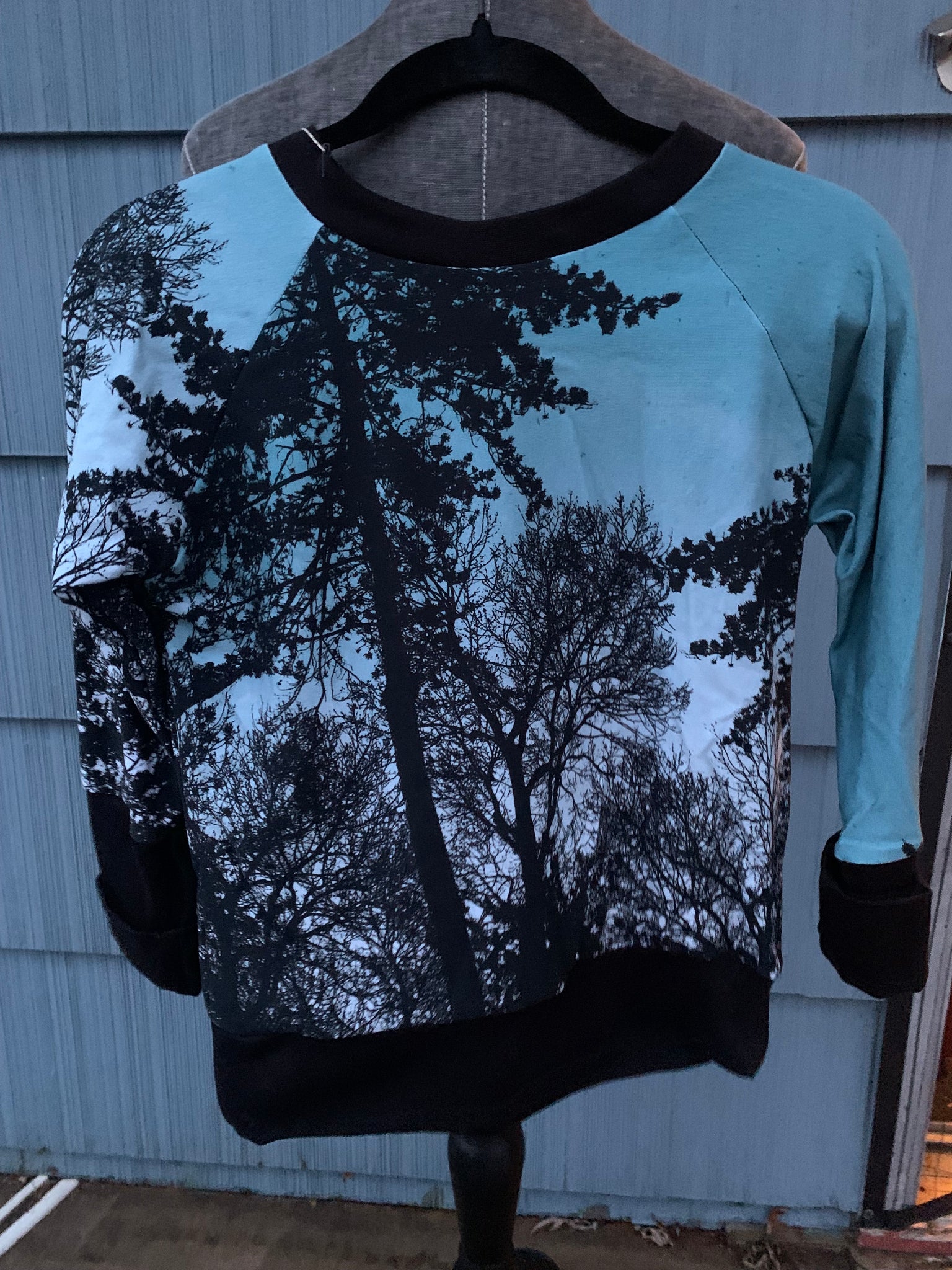 GRWM Turquoise Trees Raglan